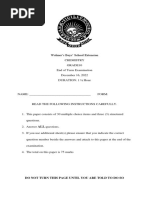 Chemistry End of Term Exam Final