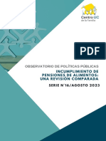 Observatorio de Políticas Públicas: "Incumplimiento Pensiones de Alimentos: Una Revisión Comparada"