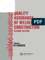 Quality Assurance of Welded Construction