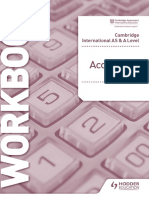 Cambridge International AS and A Level Accounting Workbook (David Horner)