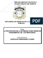 La Protección de La Intimidad Como Derecho Fundamental de Los Mexicanos