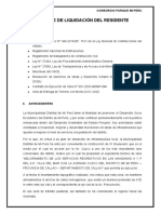 Informe Liquidacion de Residente de Obra