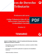 CA157-Sesión 12-Casuistica de Infracciones, Sanciones, Régimen de Gradualidad e Incentivos