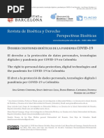 Derecho A La Proteccion de Datos Personales, Tecnologias y Pandemia Covid en Colombia