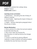 Lesson Plan in Science