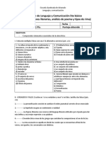 Evaluación de Lenguaje y Comunicación 5to