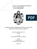 Regulación de La Reparación Civil in Natura en Los Delitos de Contaminacion Ambiental