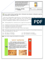 Avaliação de História 5ºb - 1 Etapa