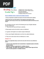 PTE Reading Tips PDF