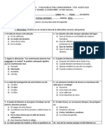 Prueba Lectura Complementaria Mamire, El Último Niño 5tos