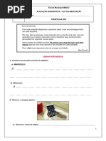 Avaliação Diagnóstica Eja Alfabetização Maio 2021