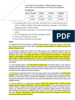 Final Test On General Linguistics