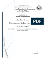 Creusement Des Ouvrages Souterrains