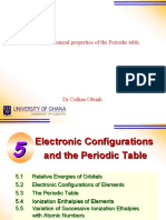 CHEM 252 General Properties of The PERIODIC TABLE