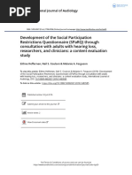 Development of The Social Participation Restrictions Questionnaire SPaRQ Through Consultation With Adults With Hearing Loss Researchers and