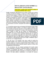 Jurisprudencia Relevante Sobre La Terminación Anticipada.