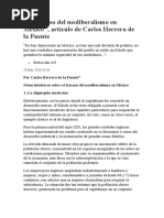 El Fracaso Del Neoliberalismo en México