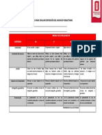 Rubrica para Evaluar Exposición Del Anuncio Publicitario