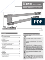 Manual de Utilizare Automatizare Motorline LINCE 300 - 230V 2.5 M