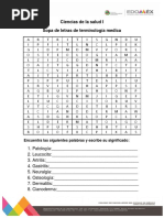 Sopa de Letras de Terminología Medica