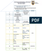 Lista de Útiles Primero B