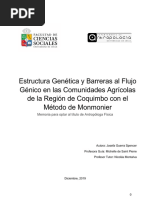 Estructura Genética y Barreras Al Flujo Génico en Las Comunidades Agrícolas de La Región de Coquimbo Con El Método de Monmonier