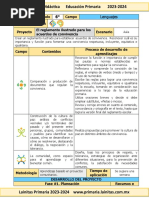 6°? 8 El Reglamento Ilustrado para Los Acuerdos de Convivencia (2023-2024)