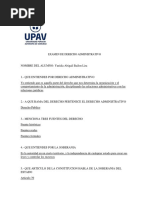 Examen de Derecho Administrativo