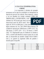 Cálculo Temperatura Creep I