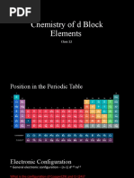 Class 12 Chemistry PPT D Block Chemistry July 2023