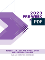 2023 Pre-Week Notes - Part 1 - Legal and Judicial Ethics