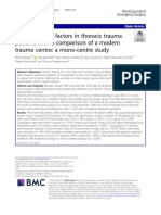 Analysis of Risk Factors in Thoracic Trauma Patients With A Comparison of A Modern Trauma Centre: A Mono-Centre Study