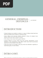 General Criminal Defences