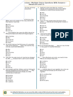 510 - Conjunctions Test Exercises Multiple Choice Questions With Answers Advanced Level 11