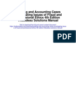 Auditing and Accounting Cases Investigating Issues of Fraud and Professional Ethics 4th Edition Thibodeau Solutions Manual