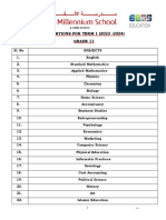 Grade 11 - Portions For Term Exam 1 - 2023-24