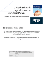 Homeostatic Mechanisms in The Neurosurgical Intensive Care Unit Patient