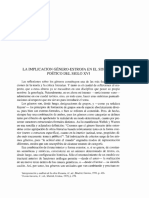 Lopez Bueno La Implicacion Genero Estrofa en El Sistema Poetico Del Siglo Xvi