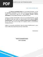 Carta de Autorizacion de Viaje de Venezuela