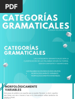 Categorías Gramaticales. Presentación