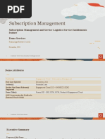 DEMO171 - Subscription Management - Service Logistics - Service Entitlements