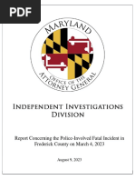 Frederick County Police Shooting Report