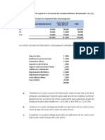 Presupuesto de Gastos de Frabricacion