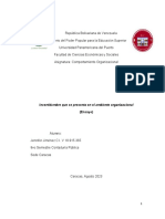 Incertidumbre Que Se Presenta en El Ambiente Organizacional. Ensayo