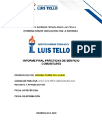 Informe Final de Vinculación Con La Sociedad Ist Luis Tello