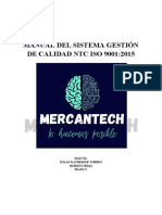 Manual Del Sistema Gestión de Calidad NTC Iso 9001 - 2015