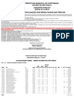 Comunicado de Divulgação Dos Resultados Das Provas