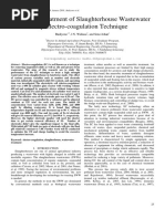 Study On Treatment of Slaughterhouse Wastewater by Electro-Coagulation Technique