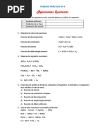 Trabajo Práctico #4-Reacciones Quimicas