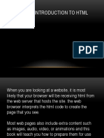 LESSON 1 Introduction To HTML